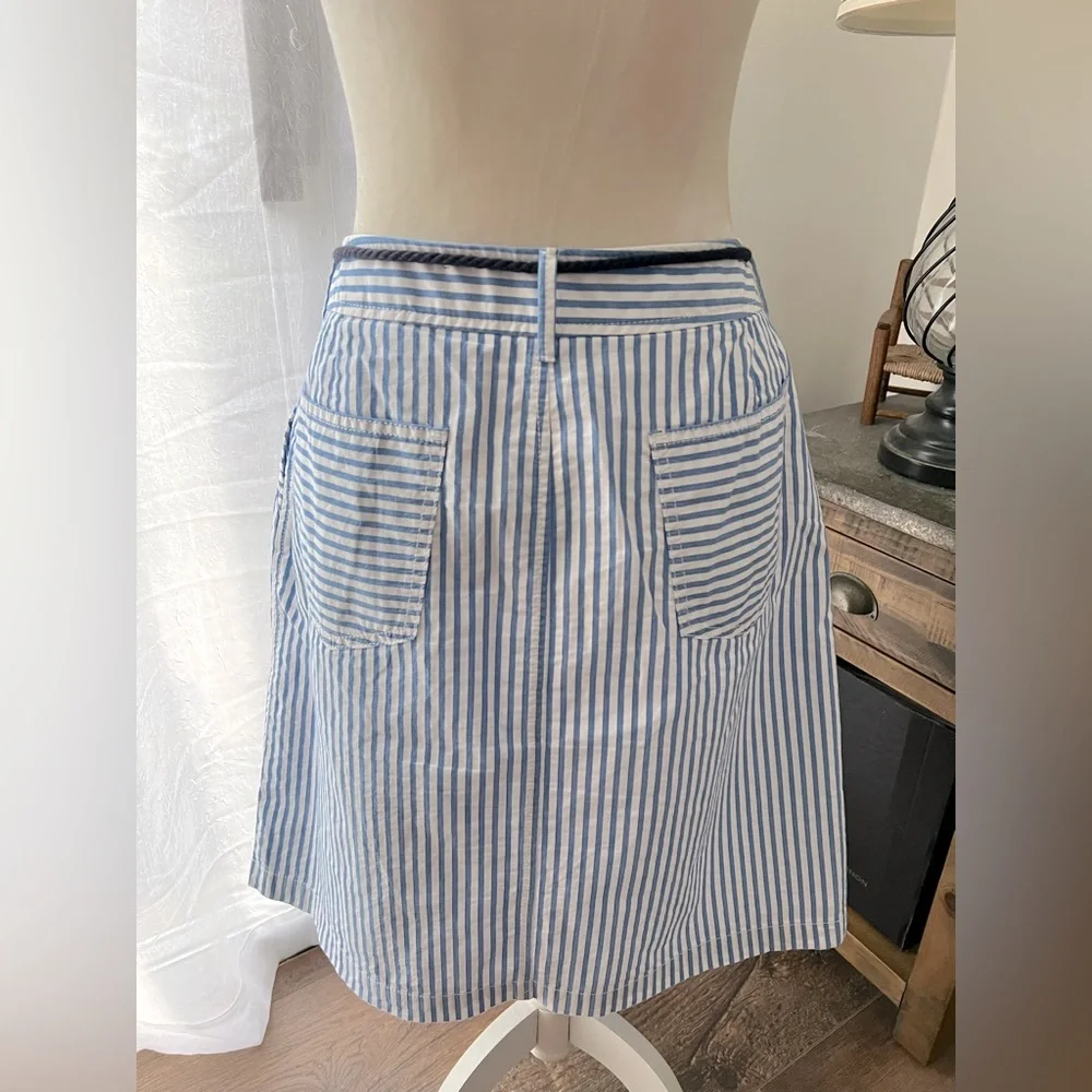 Talbots Striped Blue and White Skirt - Picture 5 of 7